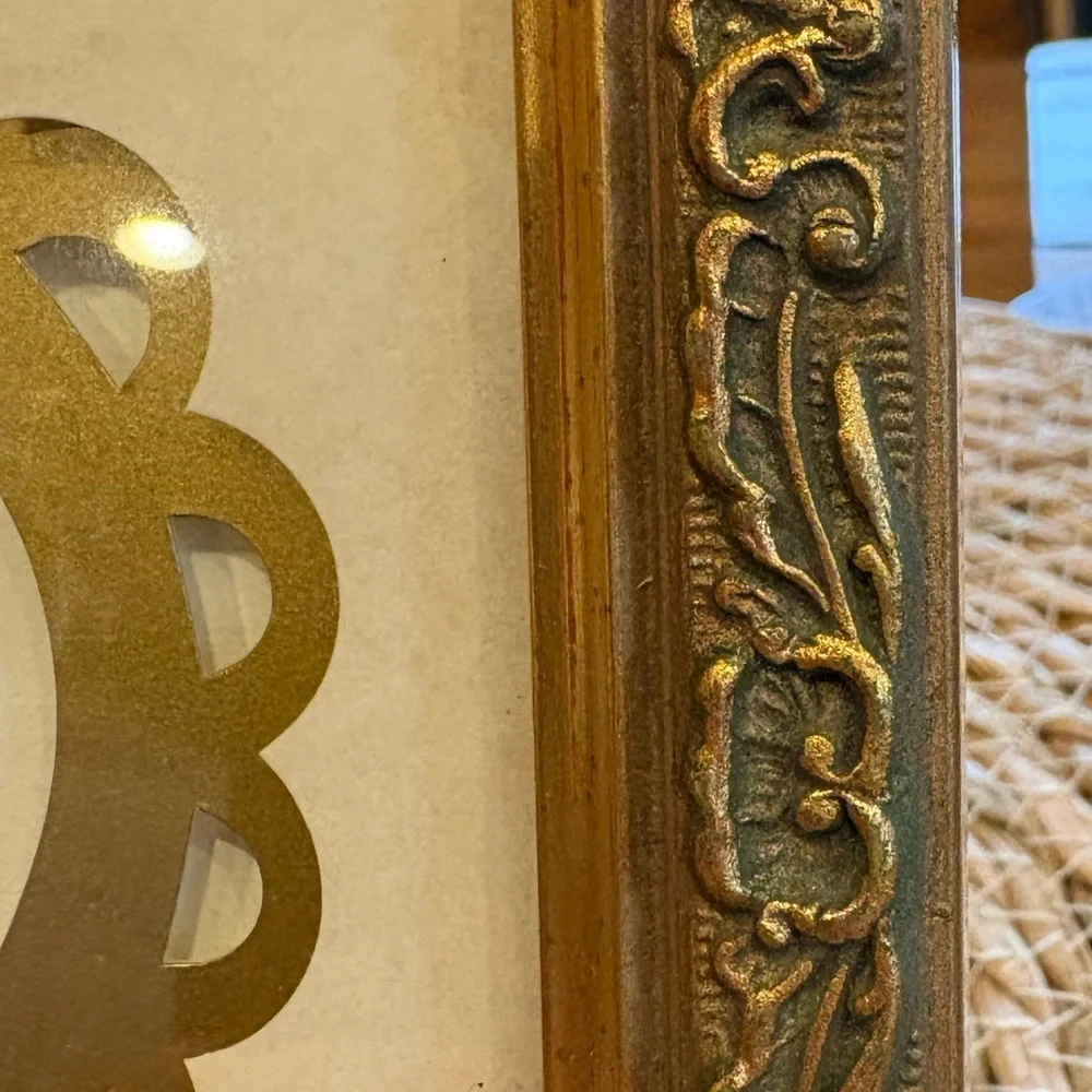Imagine Designs Inc Vntg Gold Scroll Design Frame With Heart shaped Love verse